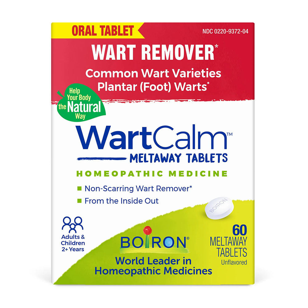 Boiron WartCalm Tablets, Homeopathic Medicine for Common Wart Varieties, 60 Ea